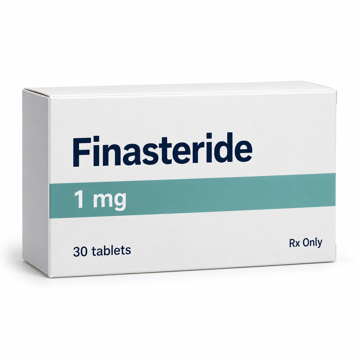 Unbranded finasteride 1 mg carton, 30 tablets